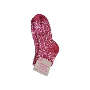 Pink Cozy Socks Fleece One Size Ladies Soft Fuzzy Gift 1 SET 2 PAIR #166
